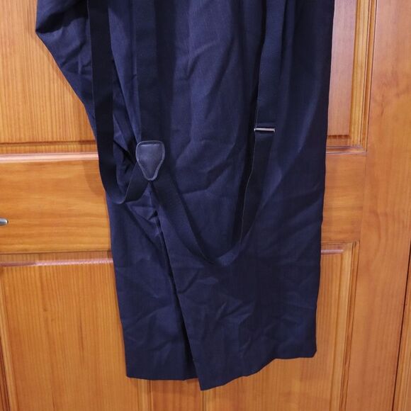 Petrocelli Charcoal Pinstripe Wool Suit Suspenders 58R Mens Tailored Classic - Picture 6 of 13